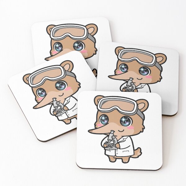 Item preview, Kawaii Bandicoot Scientist Microscope Lab Art designed and sold by Wildlife-Walk.