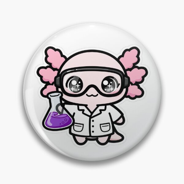 Item preview, Kawaii Axolotl Chemistry Lab Flask Scientist designed and sold by Wildlife-Walk.