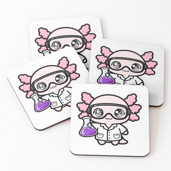 Item preview, Kawaii Axolotl Chemistry Lab Flask Scientist designed and sold by Wildlife-Walk.