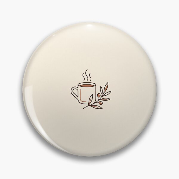 Item preview, Coffee Cup and Olive Branch - Minimalist Monoline Line Art Sticker designed and sold by MissoStudio.
