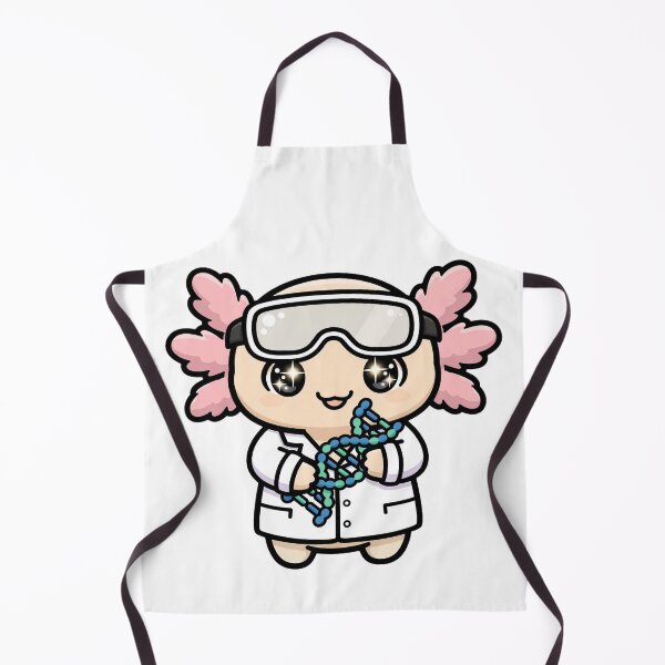 Item preview, Kawaii Axolotl Scientist Holding DNA Helix designed and sold by Wildlife-Walk.