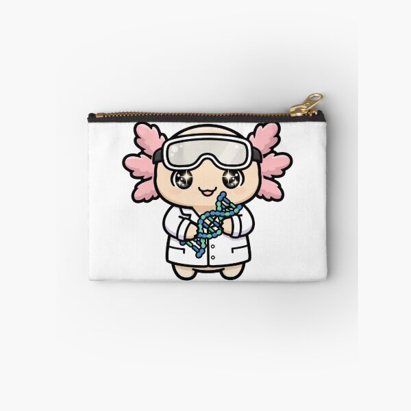 Item preview, Kawaii Axolotl Scientist Holding DNA Helix designed and sold by Wildlife-Walk.