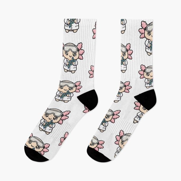 Item preview, Kawaii Axolotl Scientist Holding DNA Helix designed and sold by Wildlife-Walk.