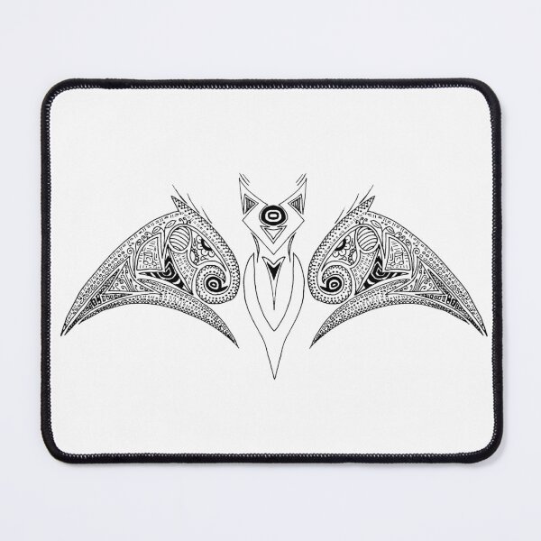 Item preview, One Eyed Tribal Zentangle Bat Art designed and sold by Wildlife-Walk.