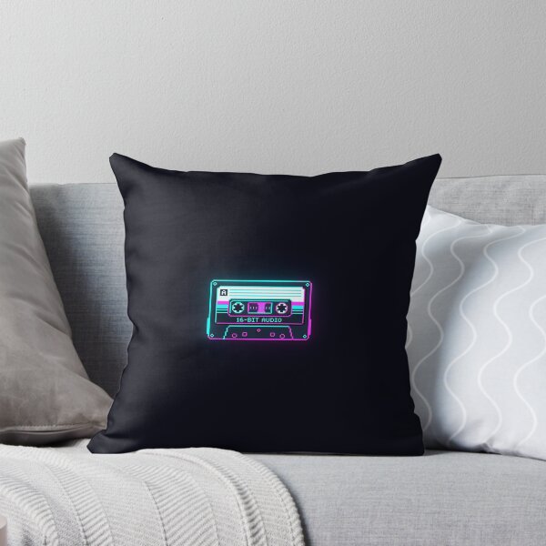 Item preview, Retro Neon Cassette Tape - 16 Bit 80s Synthwave Sticker designed and sold by MissoStudio.