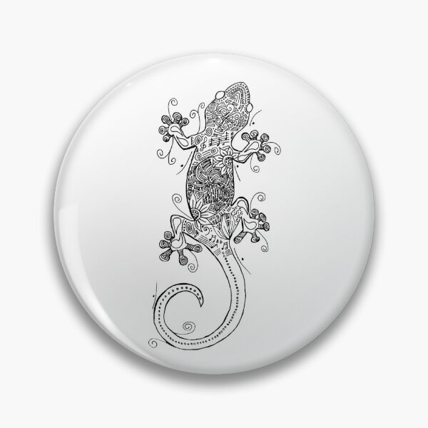 Item preview, Zentangle Gecko With Music Flowers Art designed and sold by Wildlife-Walk.