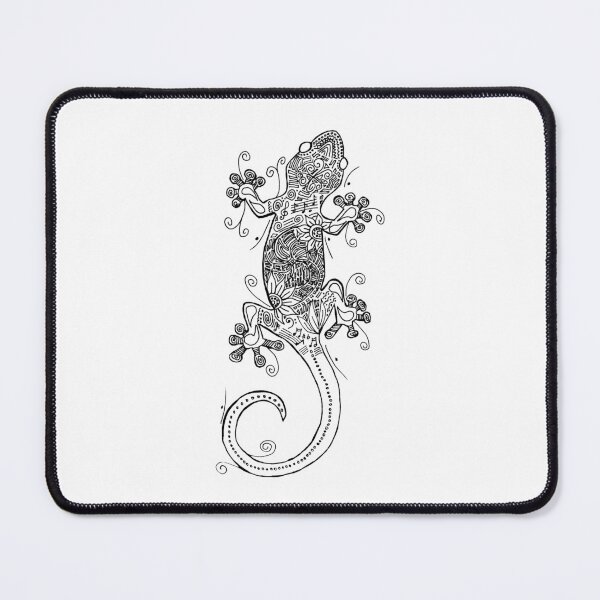 Item preview, Zentangle Gecko With Music Flowers Art designed and sold by Wildlife-Walk.