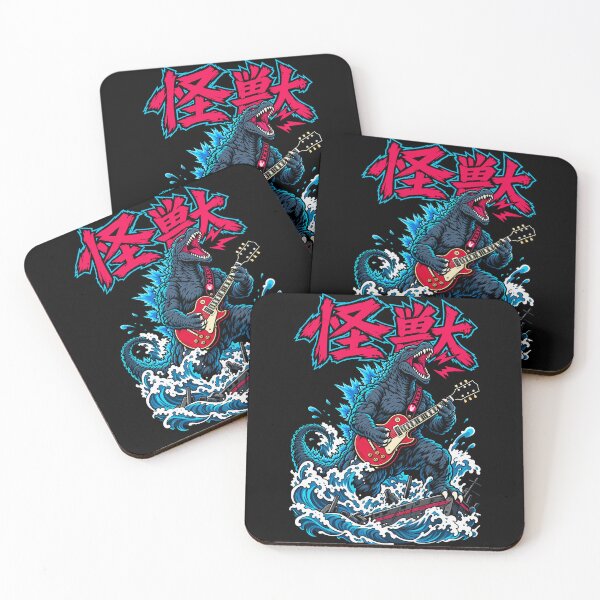 Item preview, Godzilla Guitar Rocker – Kaiju Playing Guitar Ocean Wave Monster designed and sold by Leeded.