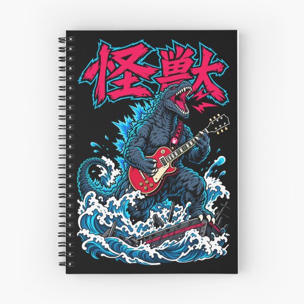 Item preview, Godzilla Guitar Rocker – Kaiju Playing Guitar Ocean Wave Monster designed and sold by Leeded.