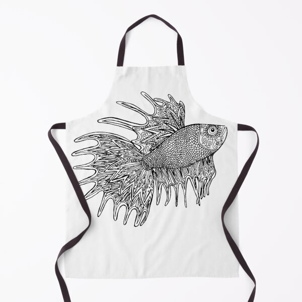 Item preview, Intricate Zentangle Betta Fish Line Art designed and sold by Wildlife-Walk.