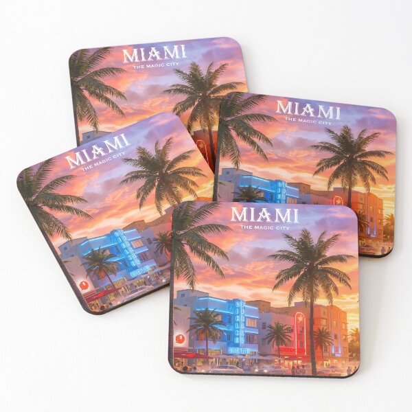 Item preview, Retro Travel To Miami Beach Poster Art designed and sold by Poster2Haven.