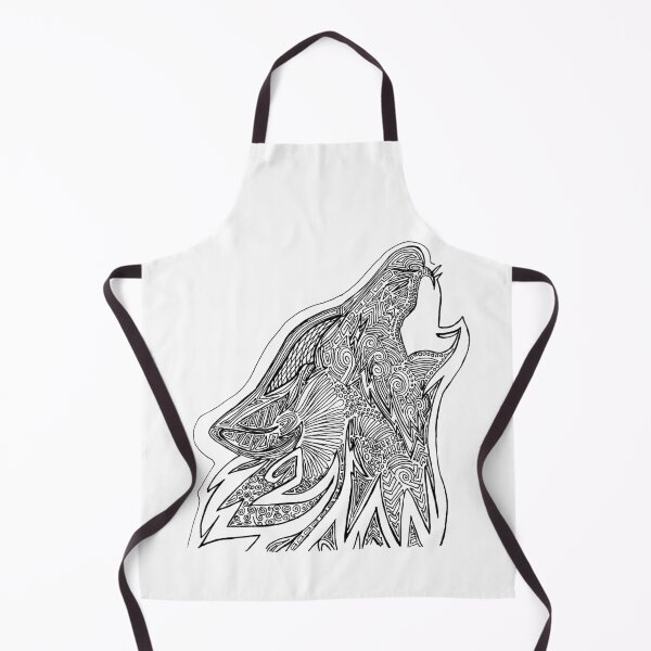 Item preview, Zentangle Howling Wolf Tribal Art designed and sold by Wildlife-Walk.