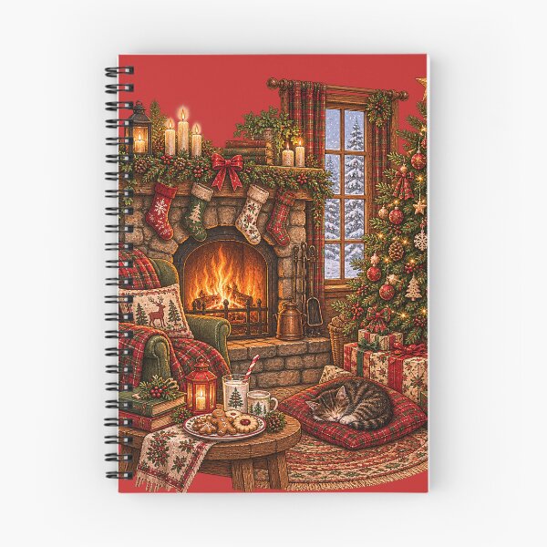Item preview, Cosy Christmas Hearth Vignette designed and sold by Moonroot Studio.