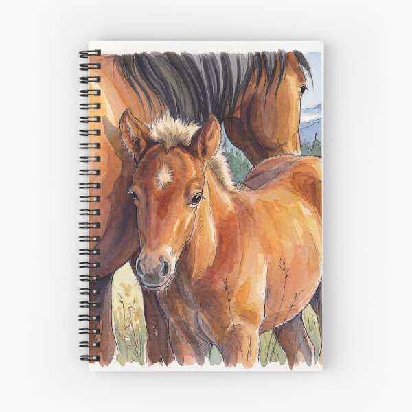 Item preview, Icelandic horses Stjarna and Edda by a Mountain Pasture designed and sold by CentauriArt.