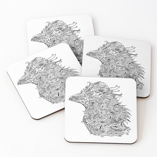 Item preview, Zentangle Crow Bird Tribal Art designed and sold by Wildlife-Walk.
