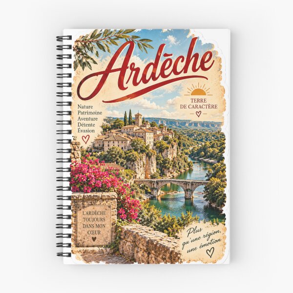 Item preview, Ardèche France Vintage Travel Poster – French Riviera Countryside Aesthetic Sticker designed and sold by AstraDrip Studio.