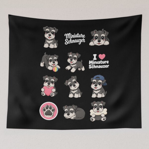 Item preview, Cute Miniature Schnauzer stickers and apparel design designed and sold by rafaeltto.