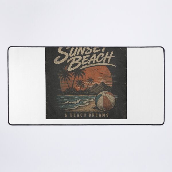 Item preview, Sunset Beach & Beach Dreams – Vintage Tropical Summer Design designed and sold by PrintWavePro.
