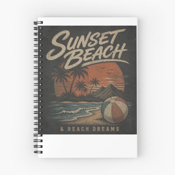 Item preview, Sunset Beach & Beach Dreams – Vintage Tropical Summer Design designed and sold by PrintWavePro.