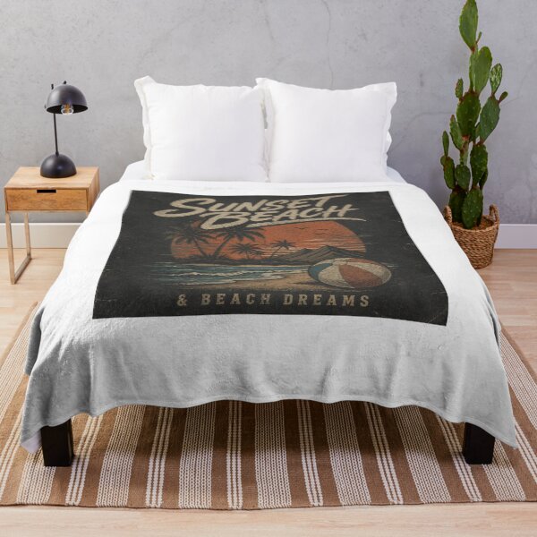 Item preview, Sunset Beach & Beach Dreams – Vintage Tropical Summer Design designed and sold by PrintWavePro.