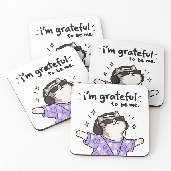 Item preview, I'm Grateful To Be Me Cat designed and sold by MonkiFlipp.