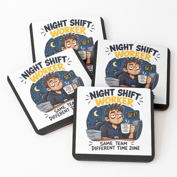 Item preview, Night Shift Worker Humor - More Coffee Less People Design designed and sold by FreedomHauler.