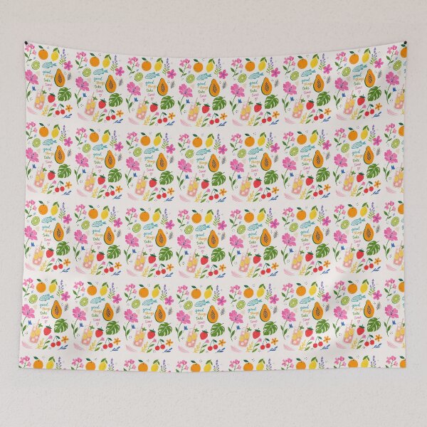 Item preview, Good Things Take Time – Colorful Fruit & Flower Summer Garden Design designed and sold by vinothmech53.