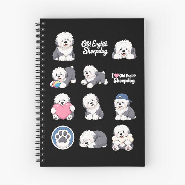 Item preview, Cute Old English Sheepdog stickers and apparel design designed and sold by rafaeltto.