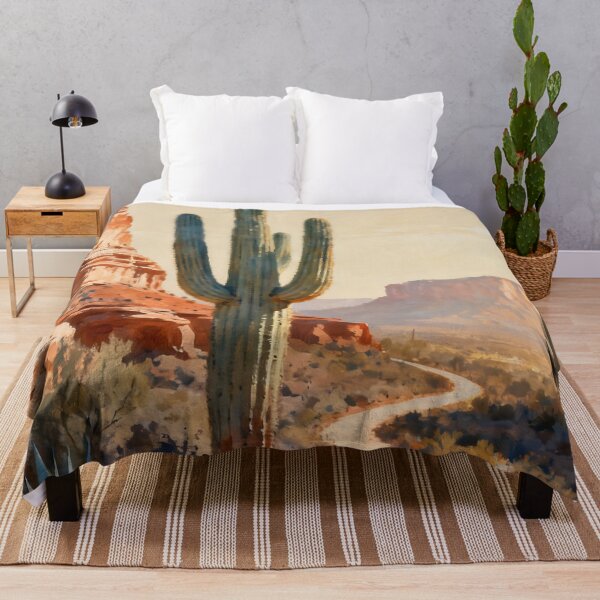 Item preview, Desert Botanical Wall Art, Saguaro Landscape Painting, Southwestern Nature Print, Desert Home Decor designed and sold by stylishdzign.