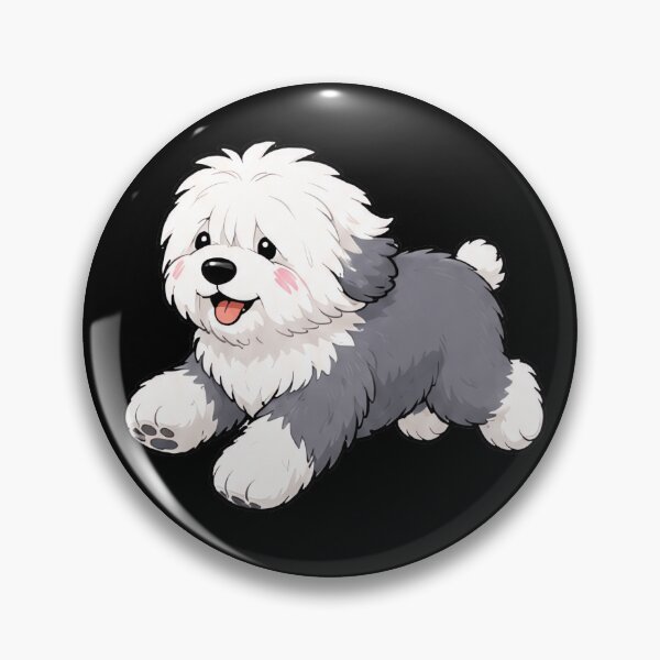 Item preview, Cute Old English Sheepdog stickers and apparel design designed and sold by rafaeltto.