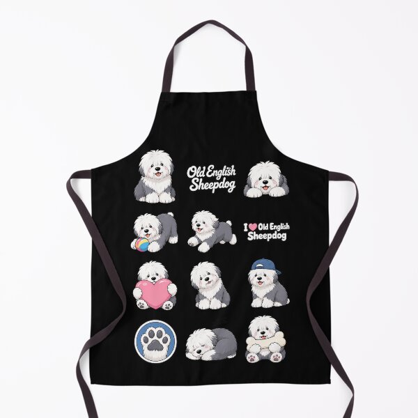 Item preview, Cute Old English Sheepdog stickers and apparel design designed and sold by rafaeltto.