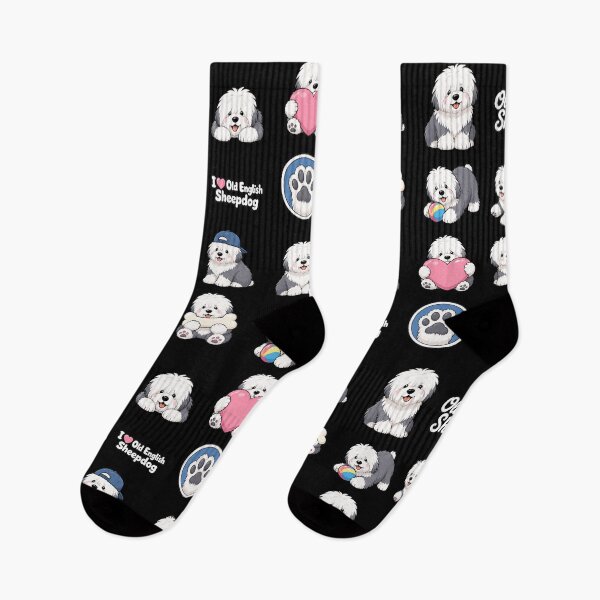 Item preview, Cute Old English Sheepdog stickers and apparel design designed and sold by rafaeltto.