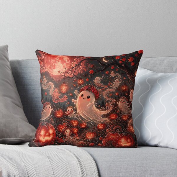 Item preview, Charming Ghosts Under a Red Full Moon designed and sold by Shelley Loewnau-Jones Studio.