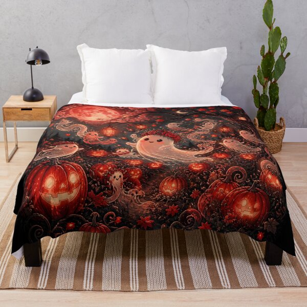 Item preview, Charming Ghosts Under a Red Full Moon designed and sold by Shelley Loewnau-Jones Studio.