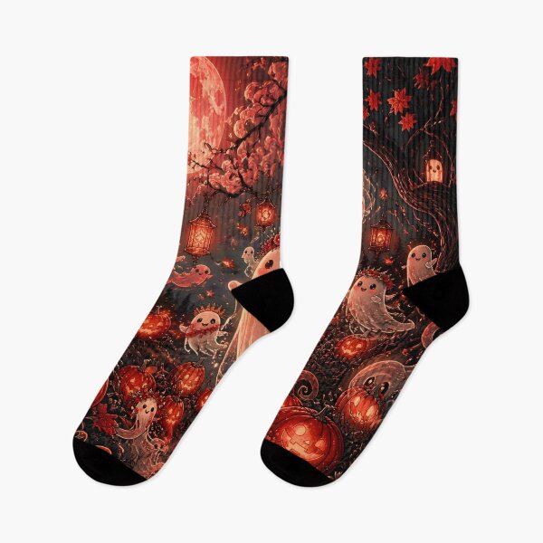 Item preview, Charming Ghosts Under a Red Full Moon designed and sold by Shelley Loewnau-Jones Studio.