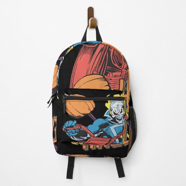 Item preview, Flaming Skull Biker Happy Halloween Retro Comic designed and sold by ZEtexaxe.