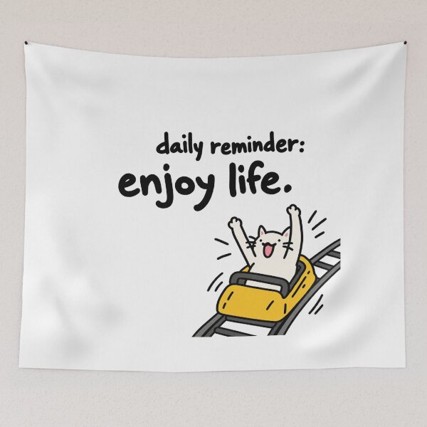 Item preview, Enjoy The Ride Funny Roller Coaster Cat designed and sold by MonkiFlipp.