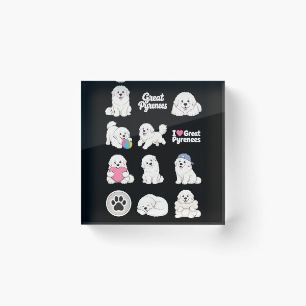 Item preview, Cute Great Pyrenees stickers and apparel design designed and sold by rafaeltto.