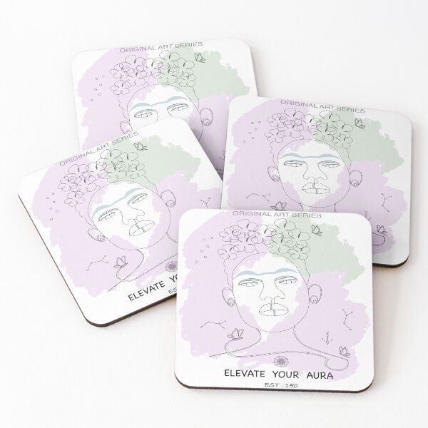 Item preview, Elevate Your Aura Frida Kahlo Line Art designed and sold by ArtBySaMandala.