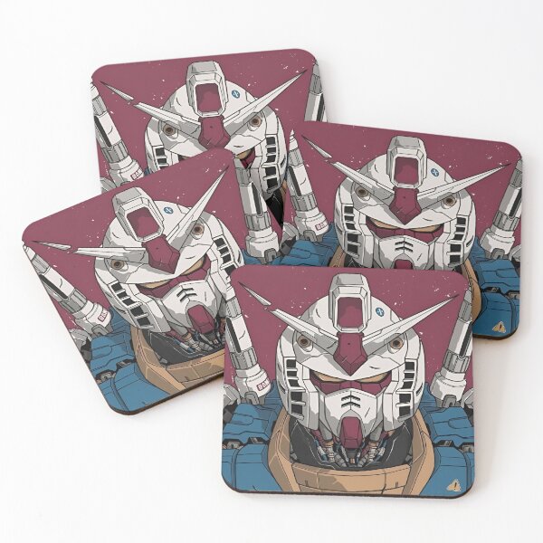 Item preview, Retro White Mecha Robot Warrior Japanese Sci Fi Anime Art designed and sold by Dyan4.