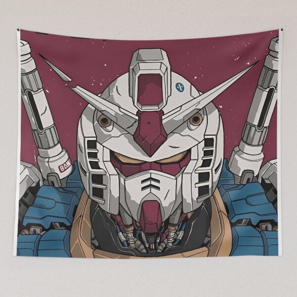 Item preview, Retro White Mecha Robot Warrior Japanese Sci Fi Anime Art designed and sold by Dyan4.