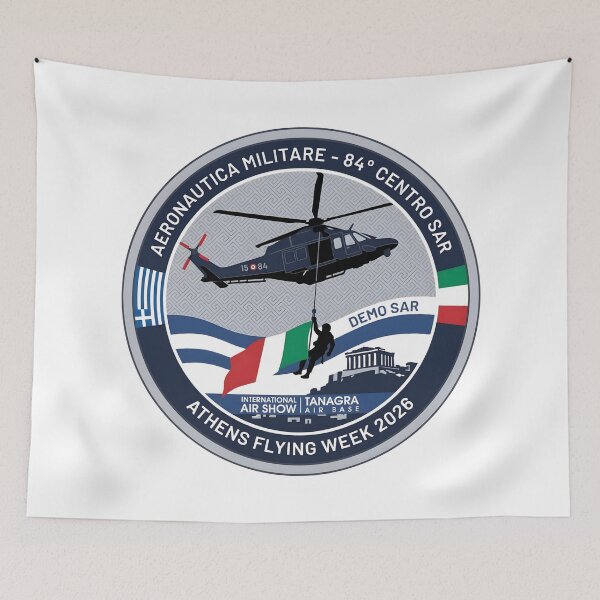 Item preview, Italian Air Force 84th SAR Center Athens Flying Week 2026 Commemorative Patch designed and sold by CharlieDesings.