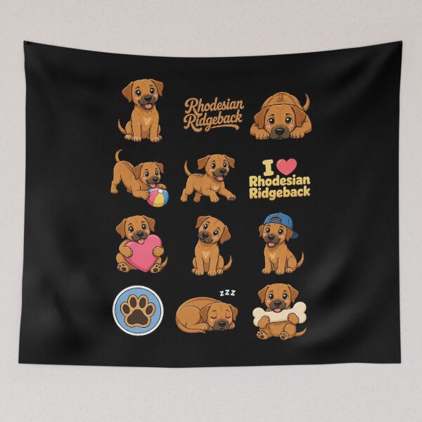 Item preview, Cute Rhodesian Ridgeback stickers and apparel design designed and sold by rafaeltto.