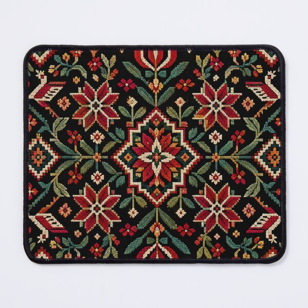 Item preview, Dark Turkish Heritage Floral Mosaic Pattern designed and sold by BrainCurves.