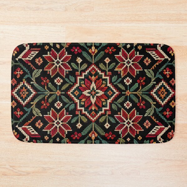 Item preview, Dark Turkish Heritage Floral Mosaic Pattern designed and sold by BrainCurves.