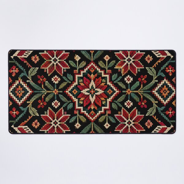 Item preview, Dark Turkish Heritage Floral Mosaic Pattern designed and sold by BrainCurves.