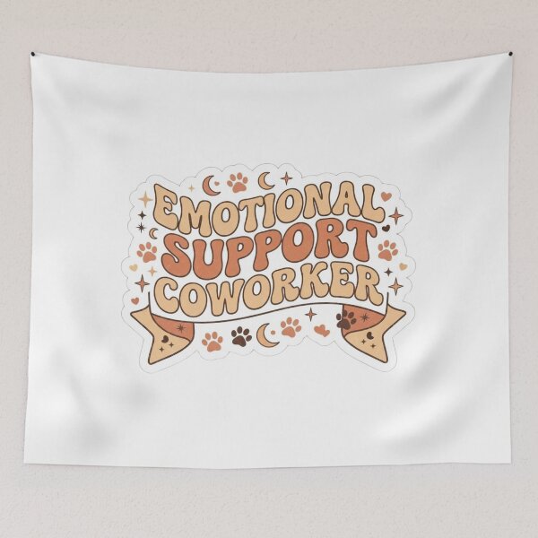 Item preview, Emotional Support Coworker Groovy Retro Boho designed and sold by KreatoLab.