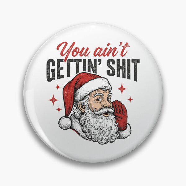 Item preview, You Ain't Gettin' Shit Funny Sarcastic Santa Naughty List Retro Christmas Art designed and sold by raedattia.