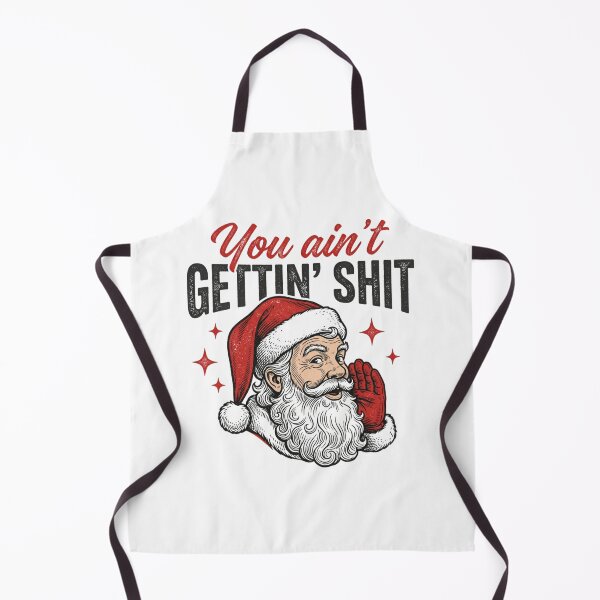 Item preview, You Ain't Gettin' Shit Funny Sarcastic Santa Naughty List Retro Christmas Art designed and sold by raedattia.
