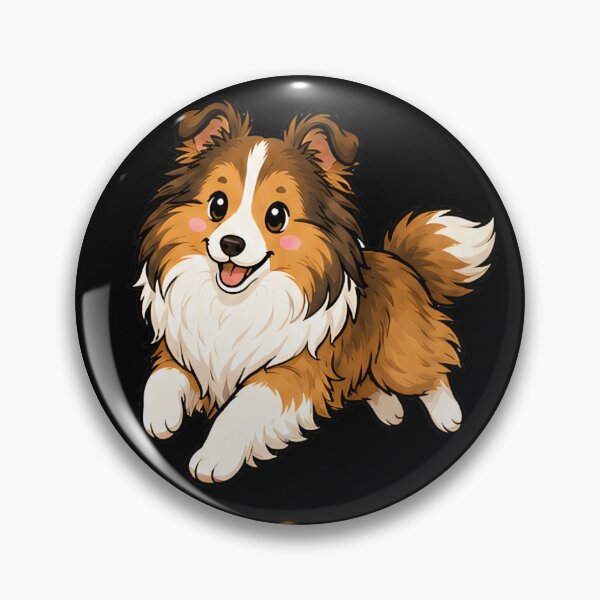 Item preview, Cute Shetland Sheepdog stickers and apparel design designed and sold by rafaeltto.